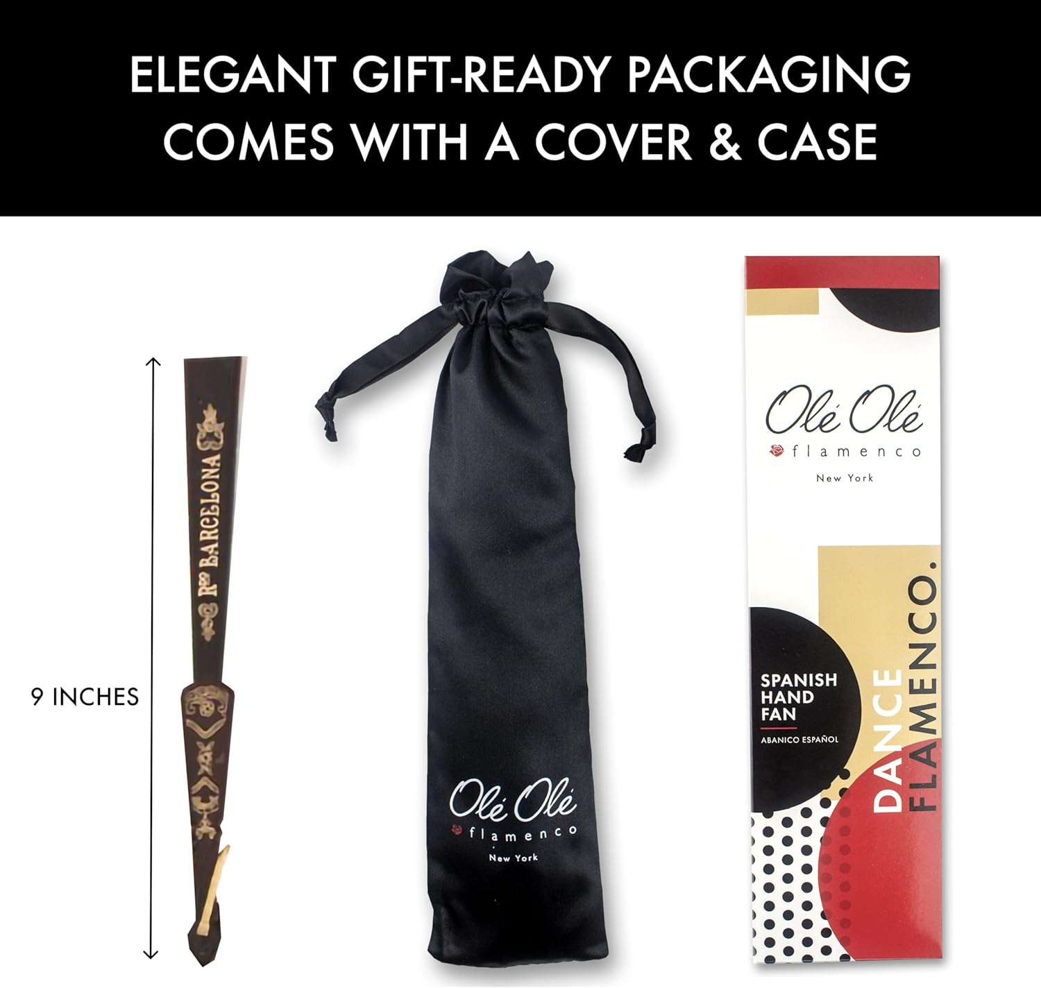 Spanish Hand Fan for Women Authentic Folding Hand Fan, Handmade in Spain, Handheld Fan Sevilla, Barcelona Souvenir, Flamenco Dance, Summer, Decoration (Barcelona Laces II)