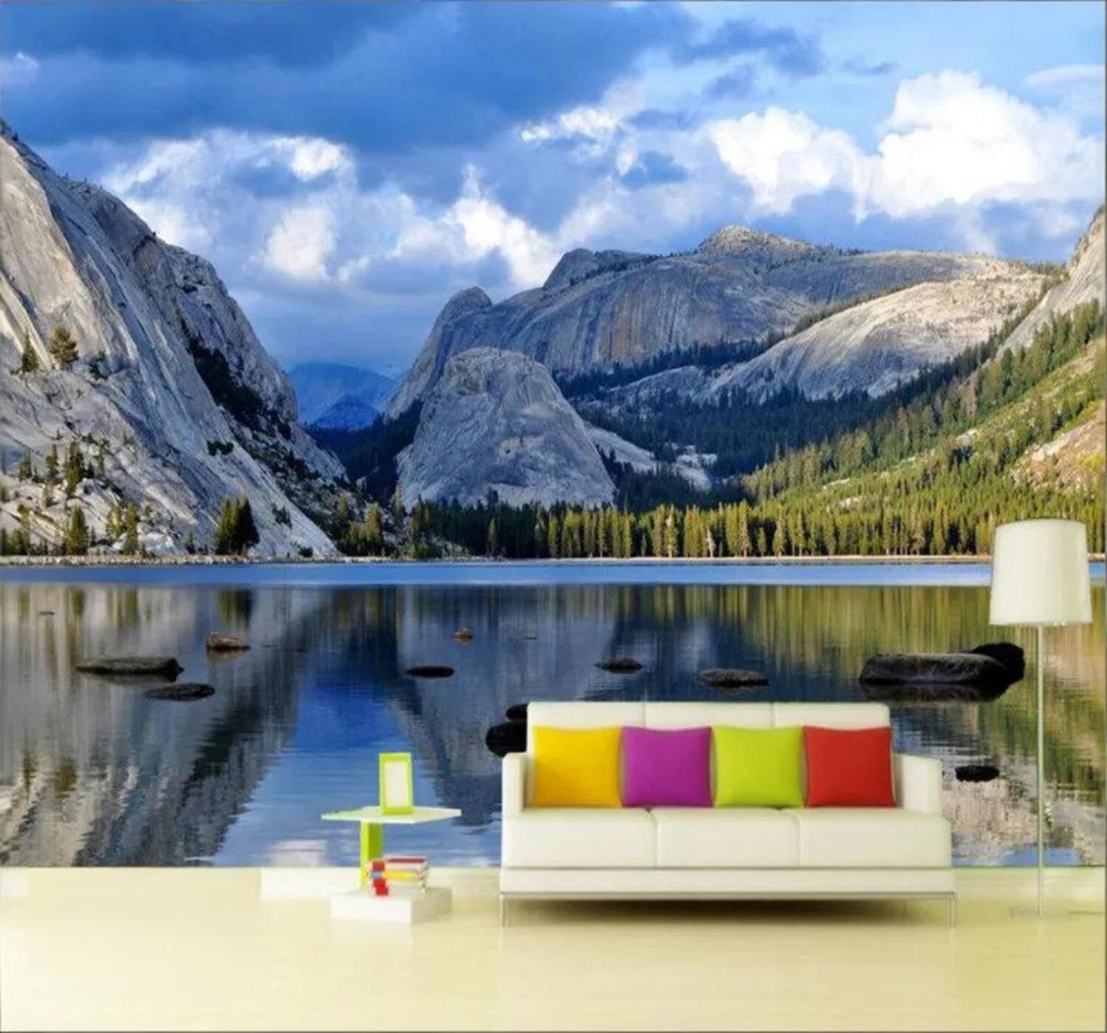 Xlming 400Cm×280Cm(B×H) Three Dimensional Landscape Sky Forest Scenery 3D Wallpaper Luxury Home Dining Decor Paste Sofa Living Room The Wall For Bedroom Mural-400Cm×280Cm