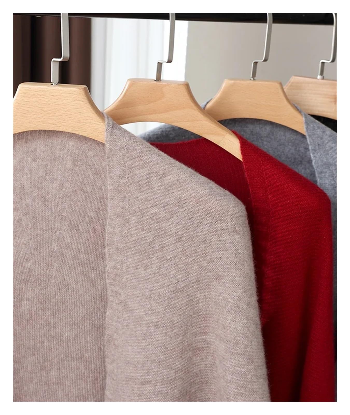 Scialle Lavorato a Maglia Poncho con Scialle Lavorato a Maglia in Lana Oversize Stile Vecchio Denaro Mantello da Donna Spesso Casual Morbido e Caldo Cappa Accogliente Cardigan Invernale(Red)