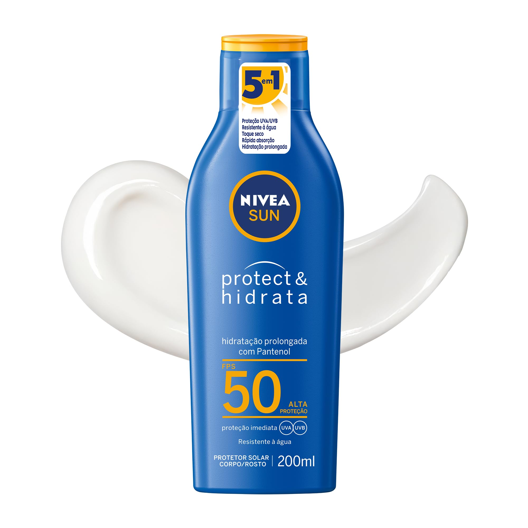 NIVEA SUN Protetor Solar Protect & Hidrata FPS 50 200ml — Alta Proteção UVA/UVB