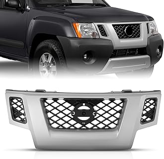 KARPAL Front Bumper Upper Grille Assembly Silver w/o Emblem Provision Compatible with 2009-2013 Nissan Xterra | 62310ZL00A NI1200241