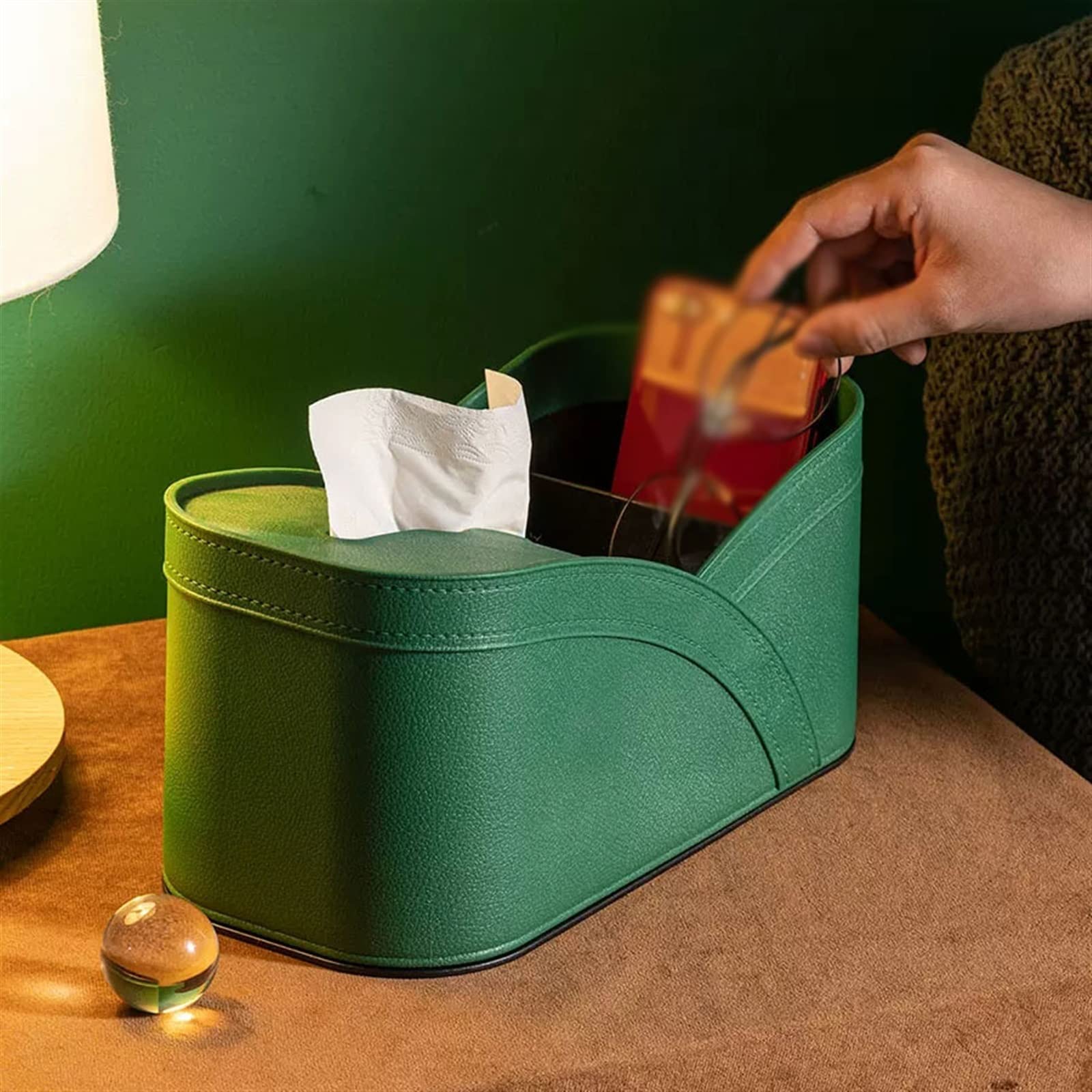 Portafazzoletti Multifunzionale Scatola di immagazzinaggio del tessuto multifunzionale Moderna plastica rettangolare Porta fazzoletti creativa Soggiorno Ufficio Decorazione del desktop Coperchio della