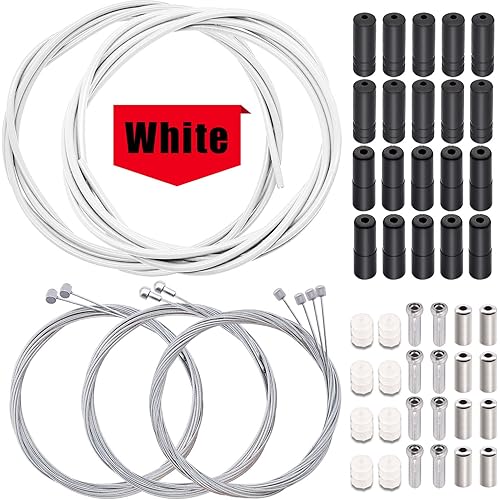weideer Bicycle Brake Cable Shift Cable Bike Cable Housing Kit Bike Brake Cable Kit Bicycle Transmission Line for Bicycle Mountain Road Bike Repair