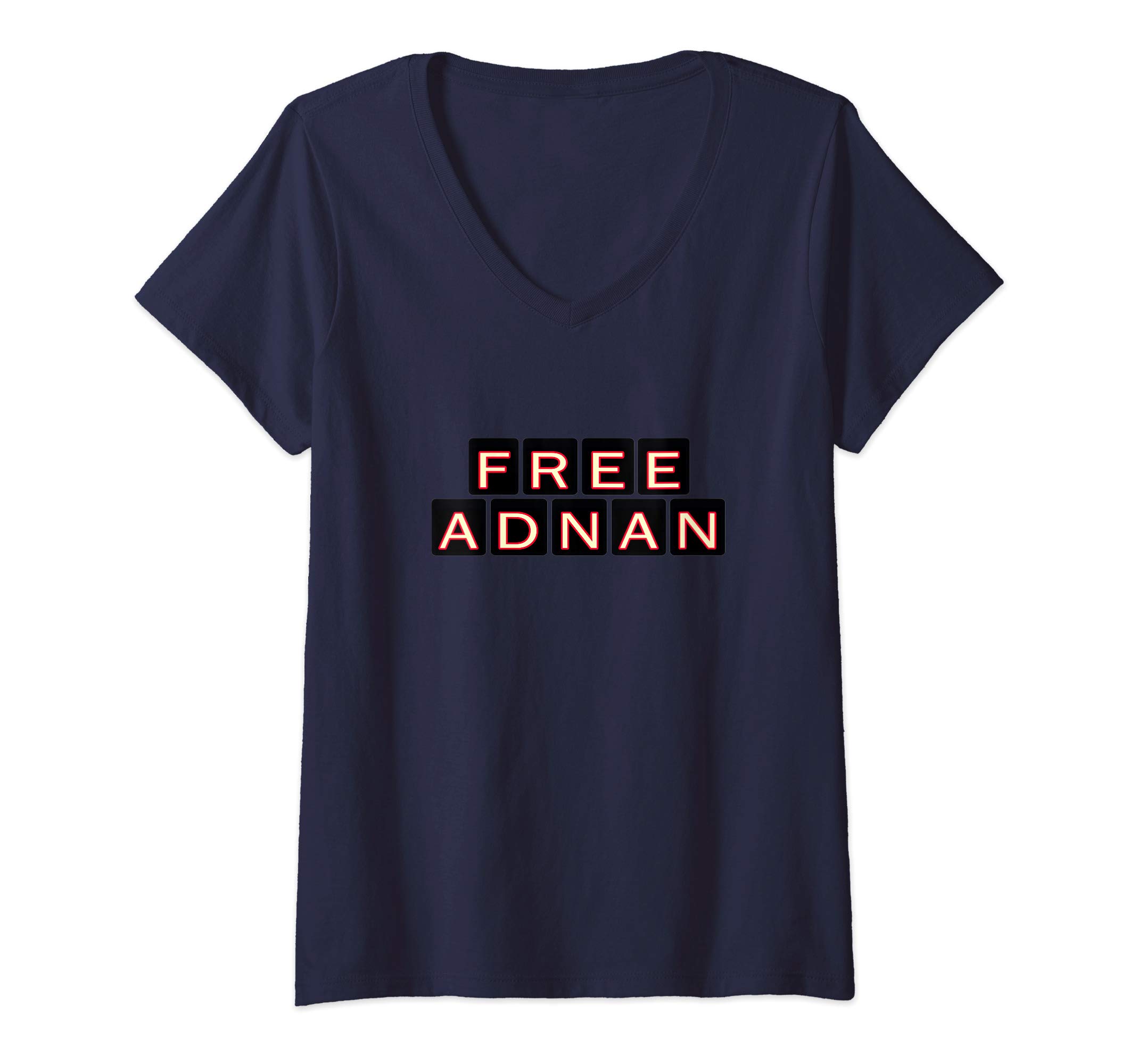 Womens Free Adnan V-Neck T-Shirt