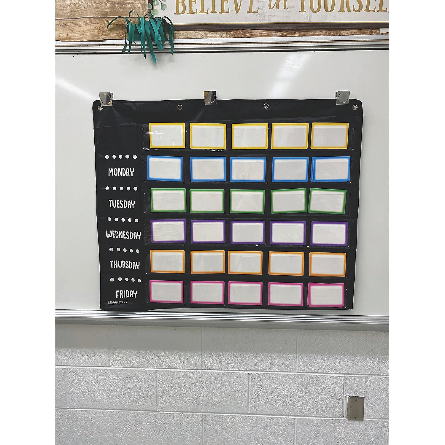 Fun Express Small Group Rotation Pocket Chart - 37 Pieces - Educational and Learning Activities for Kids Disco - Classroom Teacher Must Haves School Supplies - Image 2