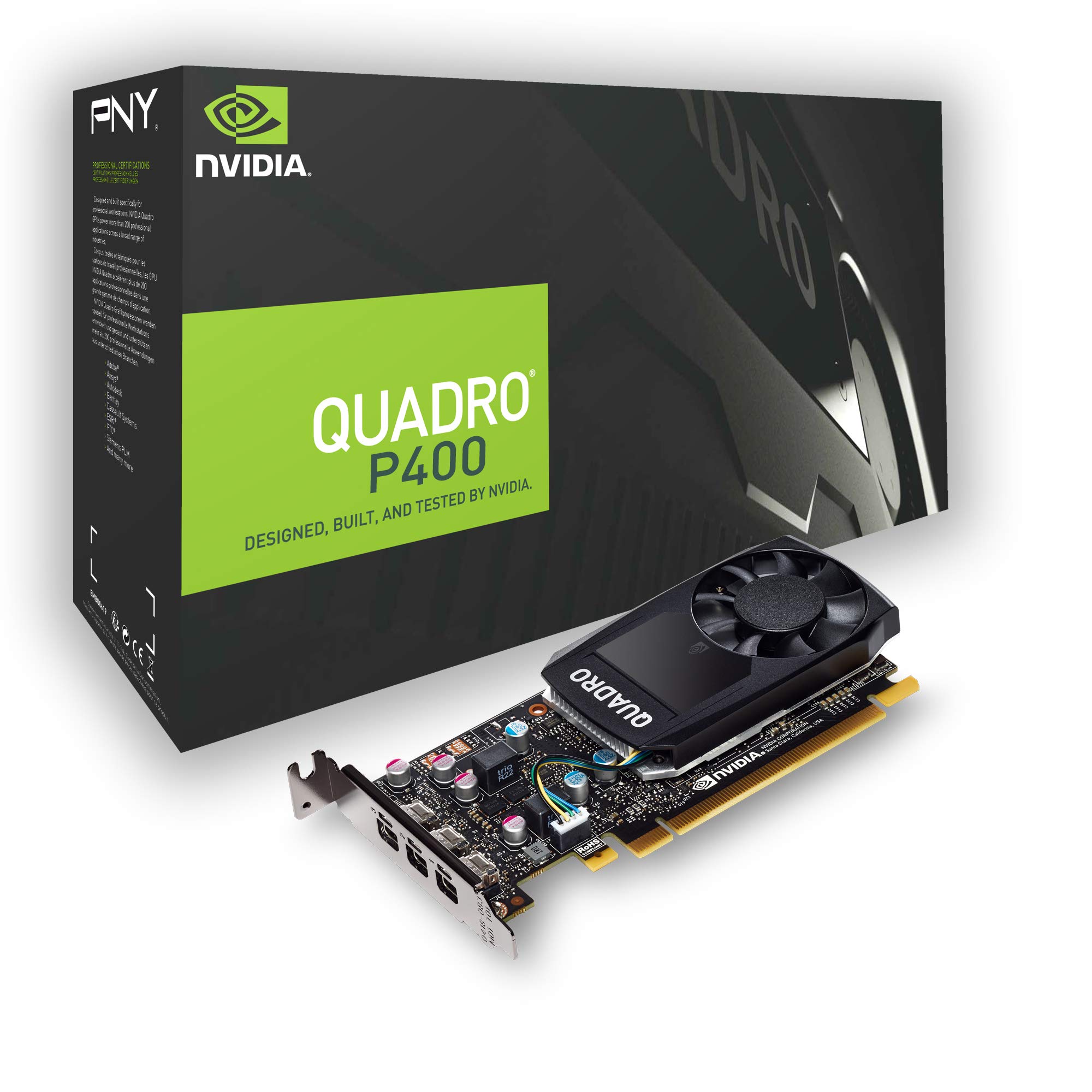 Scheda Grafica Professionale PNY Quadro P400 2GB GDDR5 | 3x Mini-DP, PCIe 3.0, 5K