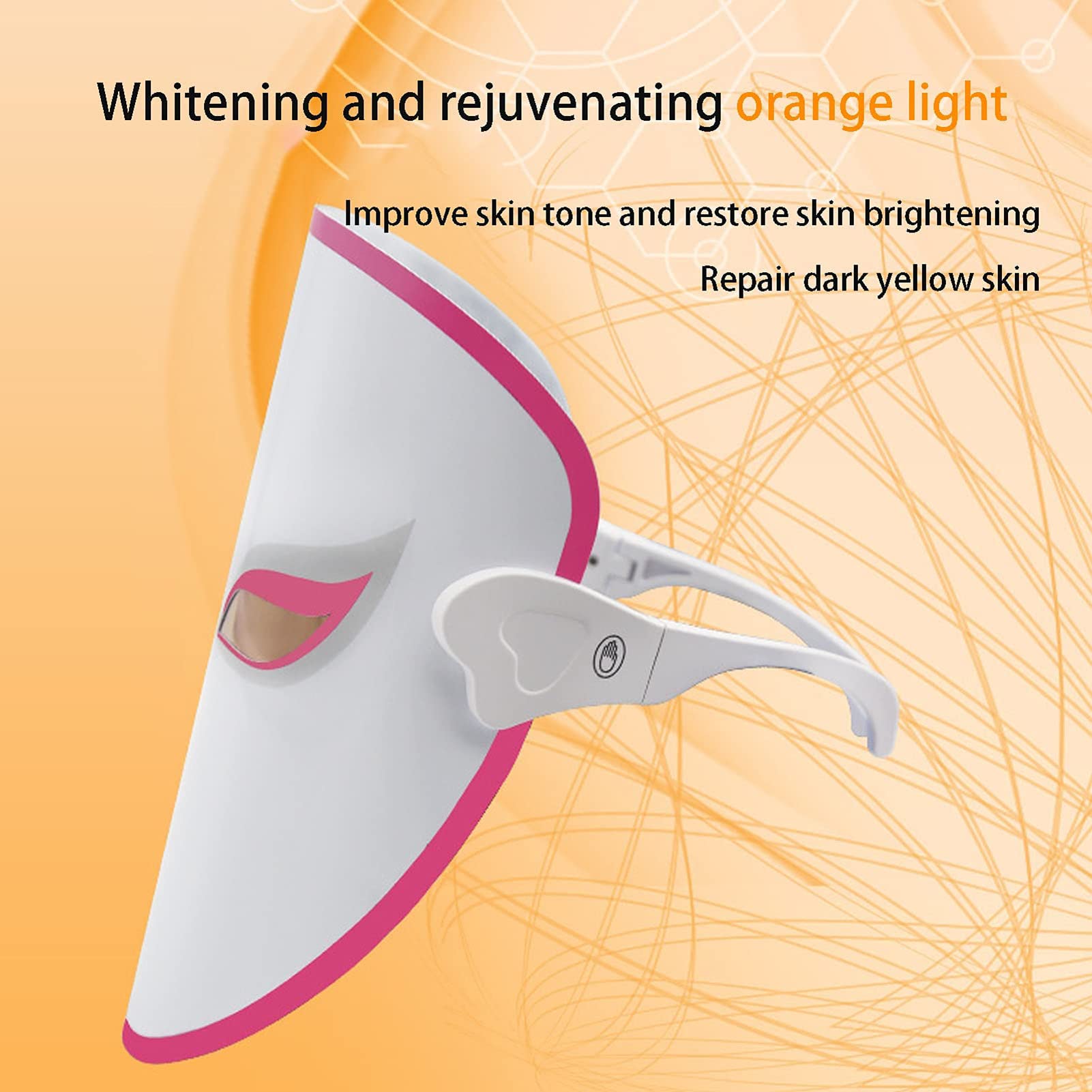Máscara Light Therapy, Máscara Led Facial 3 Colores, Máscara de Terapia de luz LED para Rejuvenecimiento y Estiramiento de la Piel, Mascara Led Facial