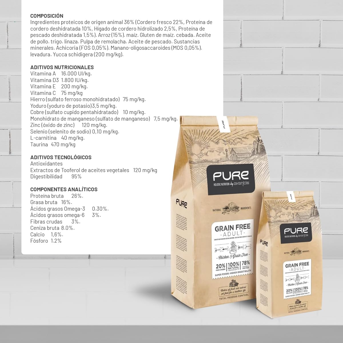 Pure Grain Free Country Chicken 12 kg – Pienso Holístico con Carne Fresca Sin Cereales – Perros Adultos – Alta Digestibilidad