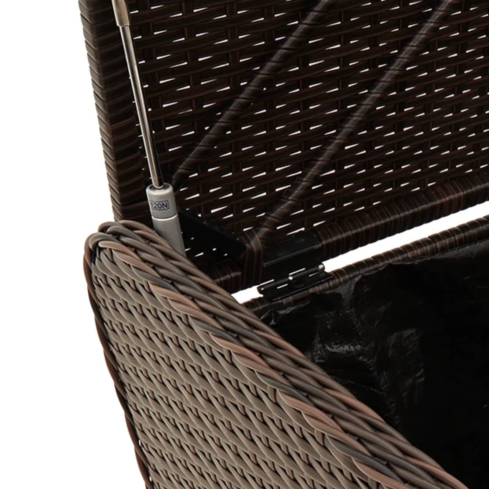 Gecheer Panca con Spazio Contenitore, 115x51x52 cm in Polyrattan, con Cuscini e Custodia Resistente all'Acqua, per Arredo Esterno e Giardino