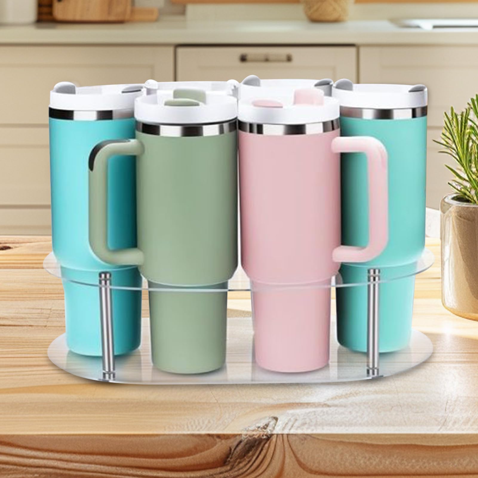 Becherhalter Organizer, Rack für Wasserflaschen Organizer für Theke | Panorama-Flaschenhalter mit 6 Steckplätzen für Drink Pantry Counterop Home Küche Organisation