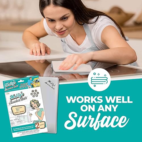 Miniatura 3 de Molly's Marvelous Paño, paño de limpieza de microfibra sin manchas, sin pelusas, paño de pulido para vidrio, acero inoxidable, uso para cocina,