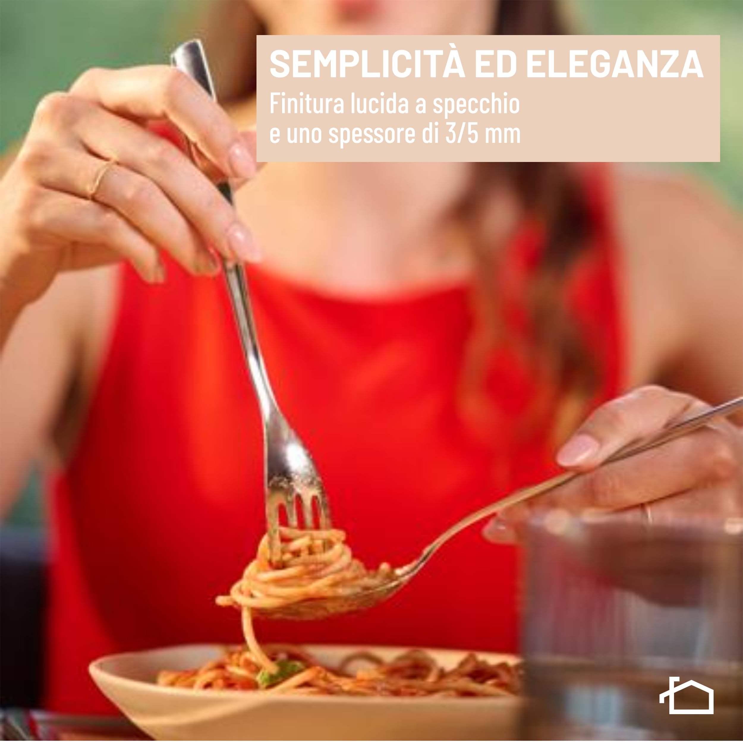 Lagostina Maia set posate per 6 persone, Acciaio Inox 18/10, 24 pezzi