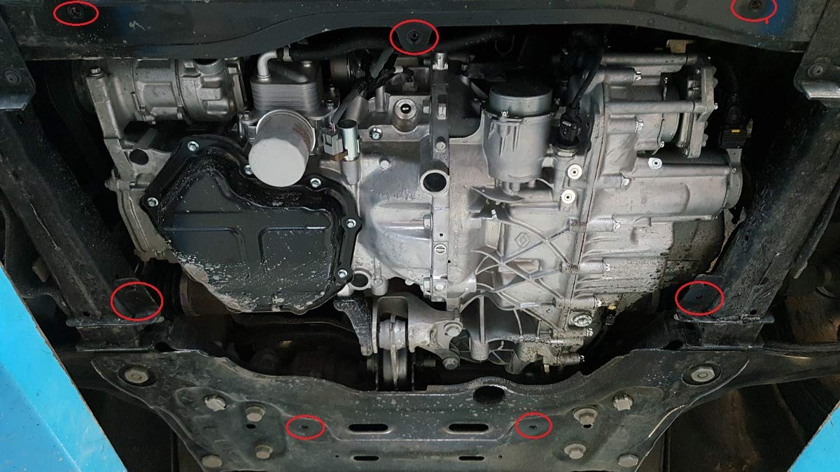 Protección de motor metálica compatible con Renault Kangoo.