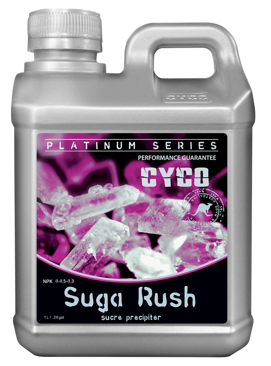 CYCO Suga Rush, Liquid Nutrient for The Bloom Cycle, for Hydroponic Plants, 0-0.5-0.3, 1 Liter