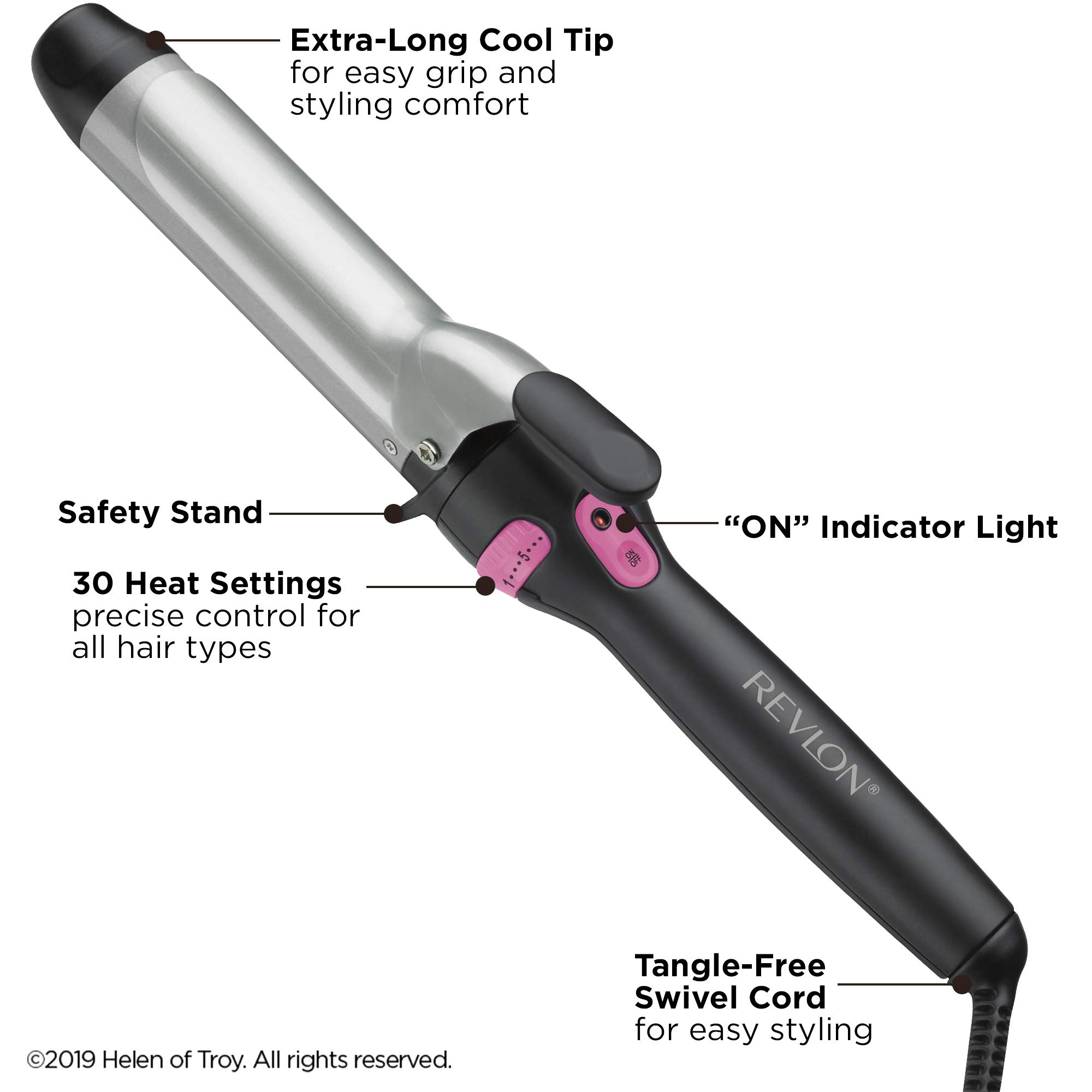 REVLON Perfect Heat Ceramic Curling Iron, 11/2" Buy Online in United