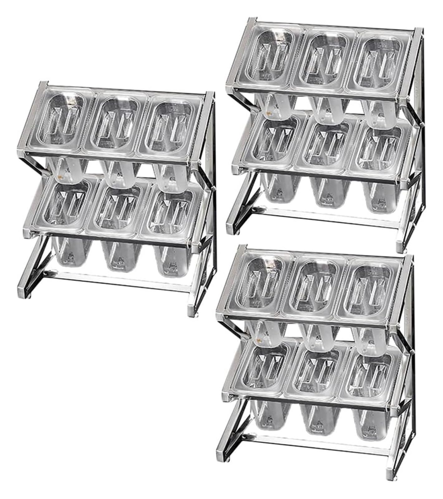 Transplastic - Contenitore organizer per pizza, con cucchiai, per 10 padelle, da cucina, per condimenti e spezie