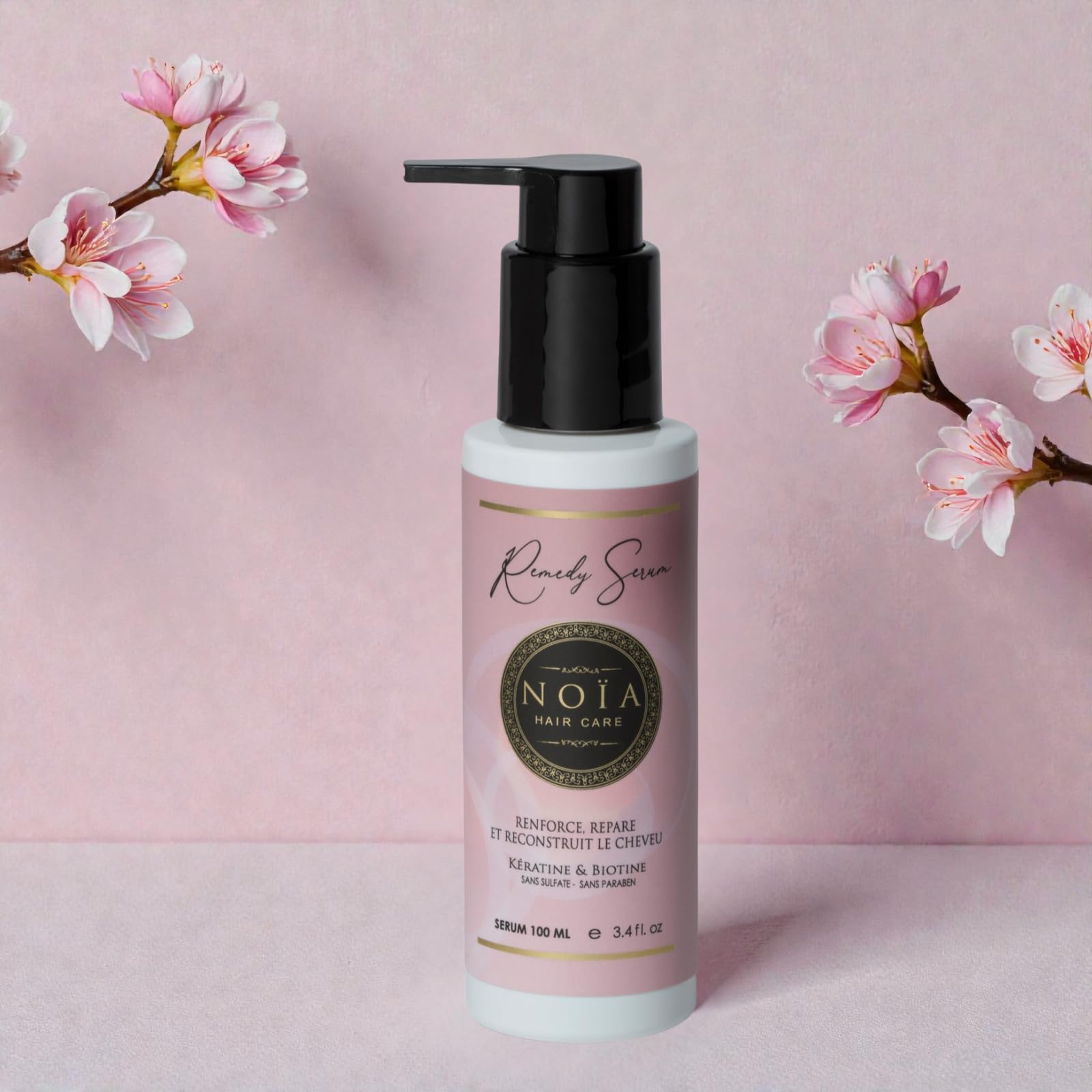 NOÏA HAIR – Coffret Prestige REMEDY – Shampoing 500 ml + Masque 500 ml + Sérum 100 ml – Kératine & Biotine – Réparation & Anti-Casse – Cheveux Abîmés & Fragilisés