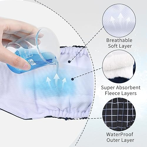 Miniatura 4 de JoyDaog Bandas reutilizables para el vientre para perros machos, paquete de 5 pañales lavables de primera calidad para perros machos, pañales para