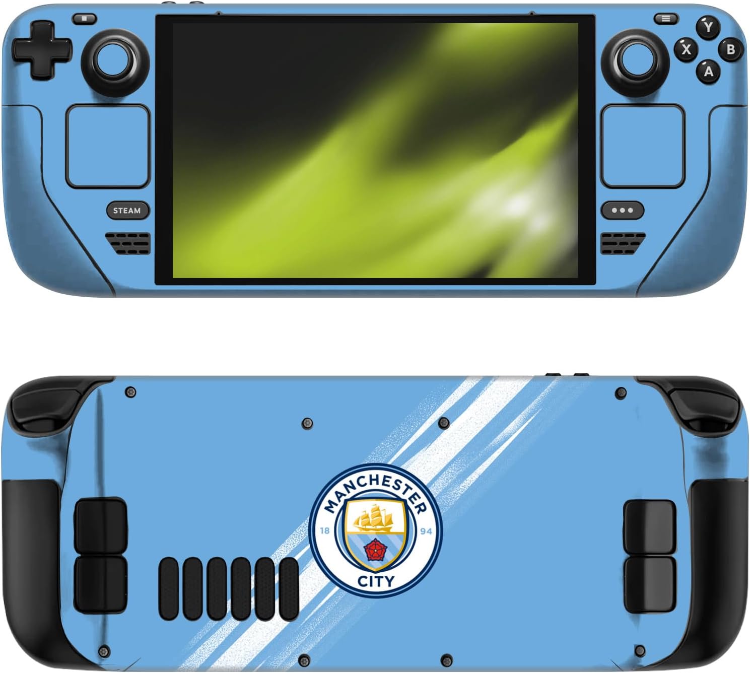 Head Case Designs Officially Licensed Manchester City Man City FC Home 2025/26 Badge Kit Vinyl Sticker Skin Decal Cover Compatible with Steam Deck OLED
