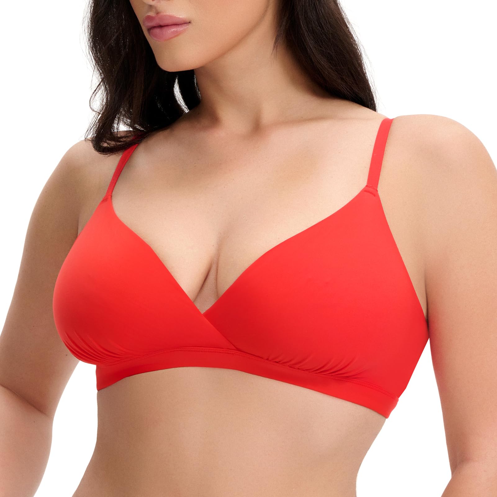 Feng Shui Bralette a Triangolo da Donna Reggiseno Profondo Non Imbottito Reggiseni Push up Senza Cuciture Reggiseno Confortevole per Tutti i Giorni Senza Fili