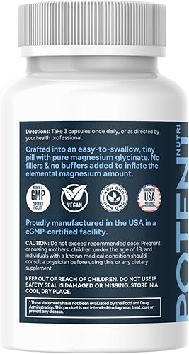 Vista 3 de Píldoras diminutas de glicinato de magnesio - 90 cápsulas, fáciles de tragar