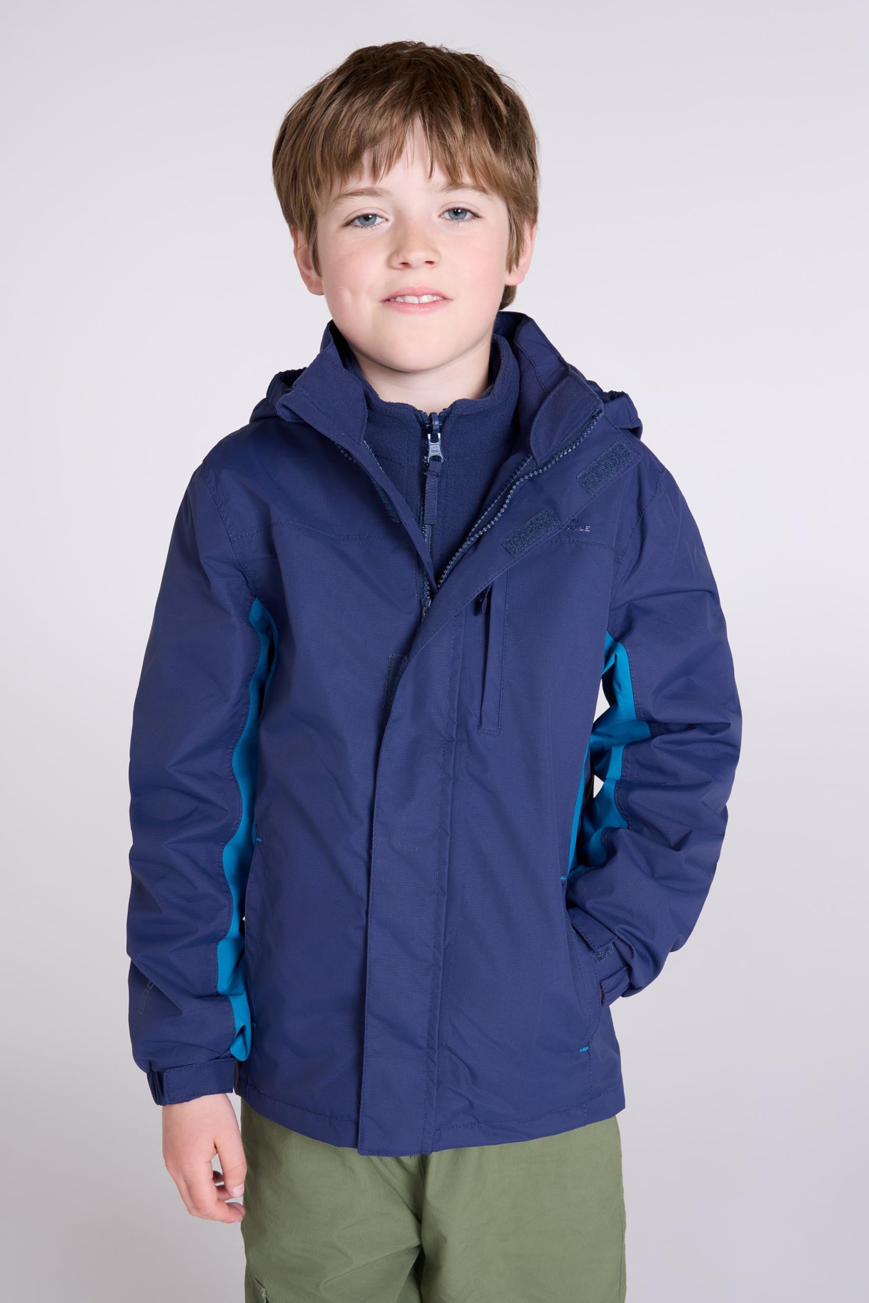 Mountain Warehouse Veste Enfant Fille Garçon 3 en 1 Intérieur Polaire Amovible Capuche Cannonball