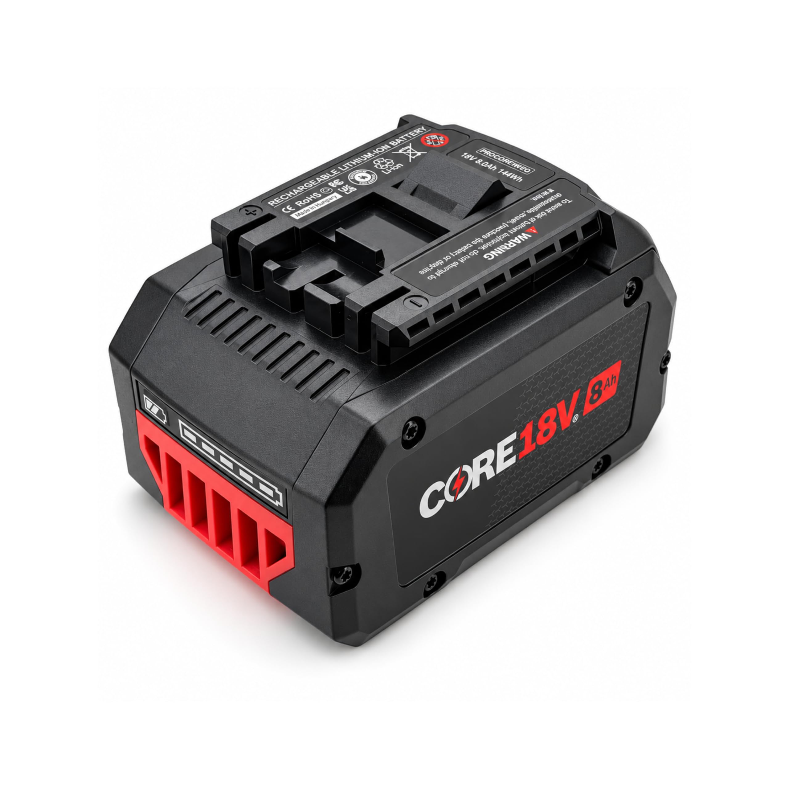 Batería 18V 8.0Ah Compatible con Bosch Professional 18V Pro Core - Batería de repuesto Li-ION 144Wh con indicador LED
