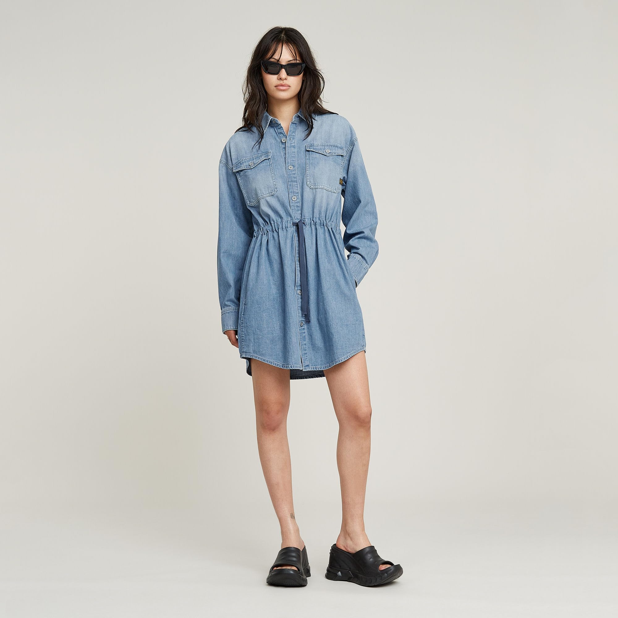 G-Star Damen Relaxed Drawcord Denim Dress