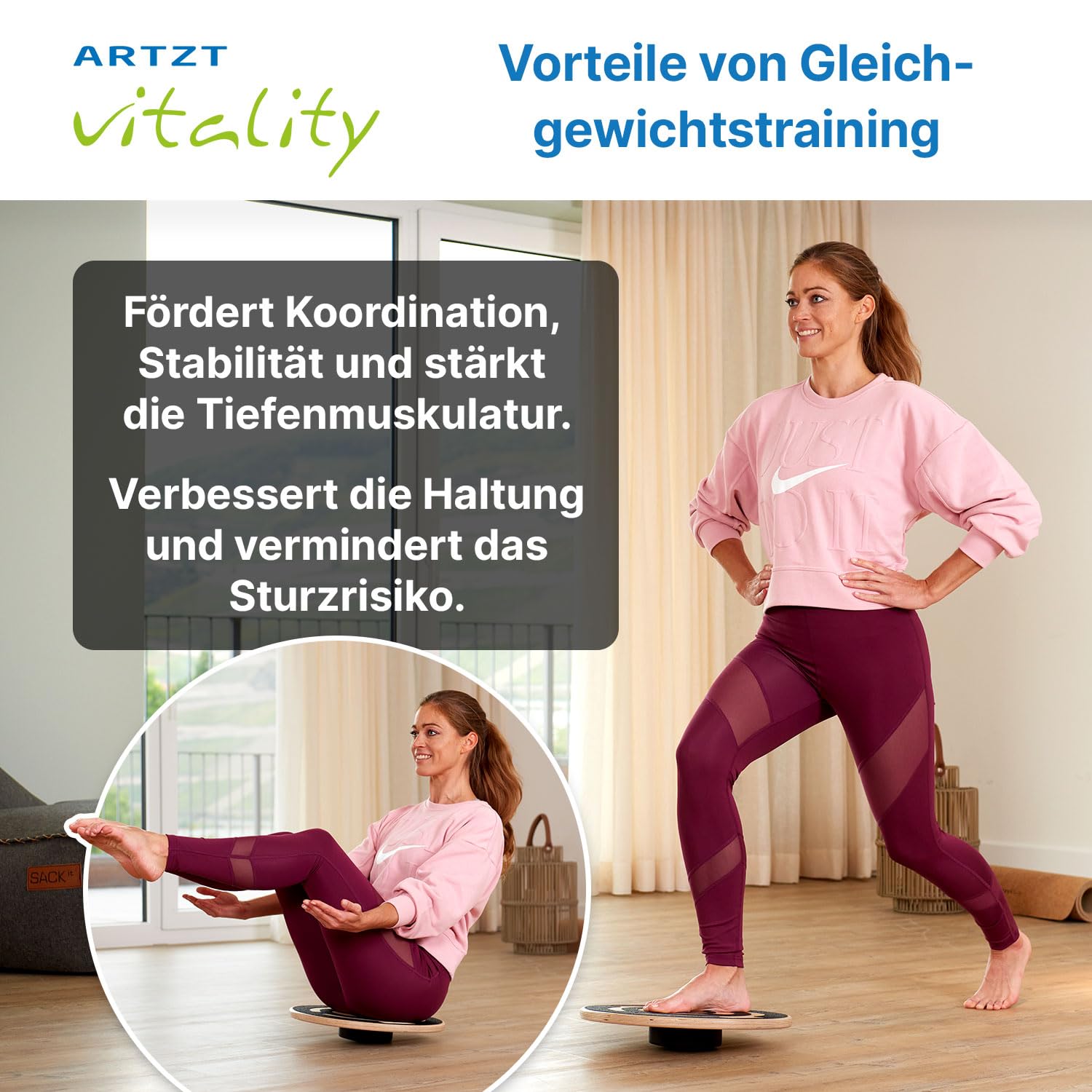 Wobblesmart Therapiekreisel | Verstellbare Schwierigkeitsstufen | Ideal für Rehabilitation, Prävention und Leistungstraining | Max. 120 kg Belastbarkeit | 24 Monate Garantie