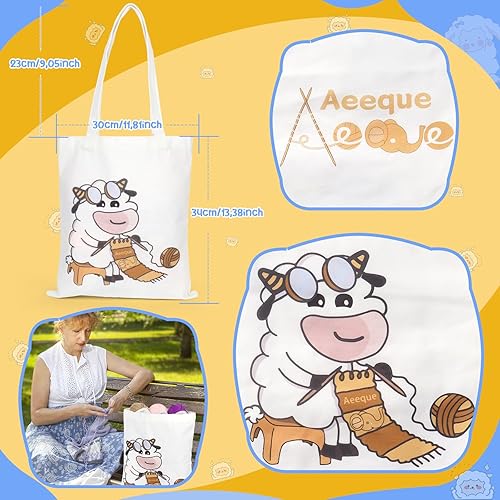 Miniatura 5 de Aeeque Kit de ganchillo para adultos principiantes, kits de ganchillo con 16 hilos, juego de 87 ganchos de ganchillo incluye ganchos de ganchillo de