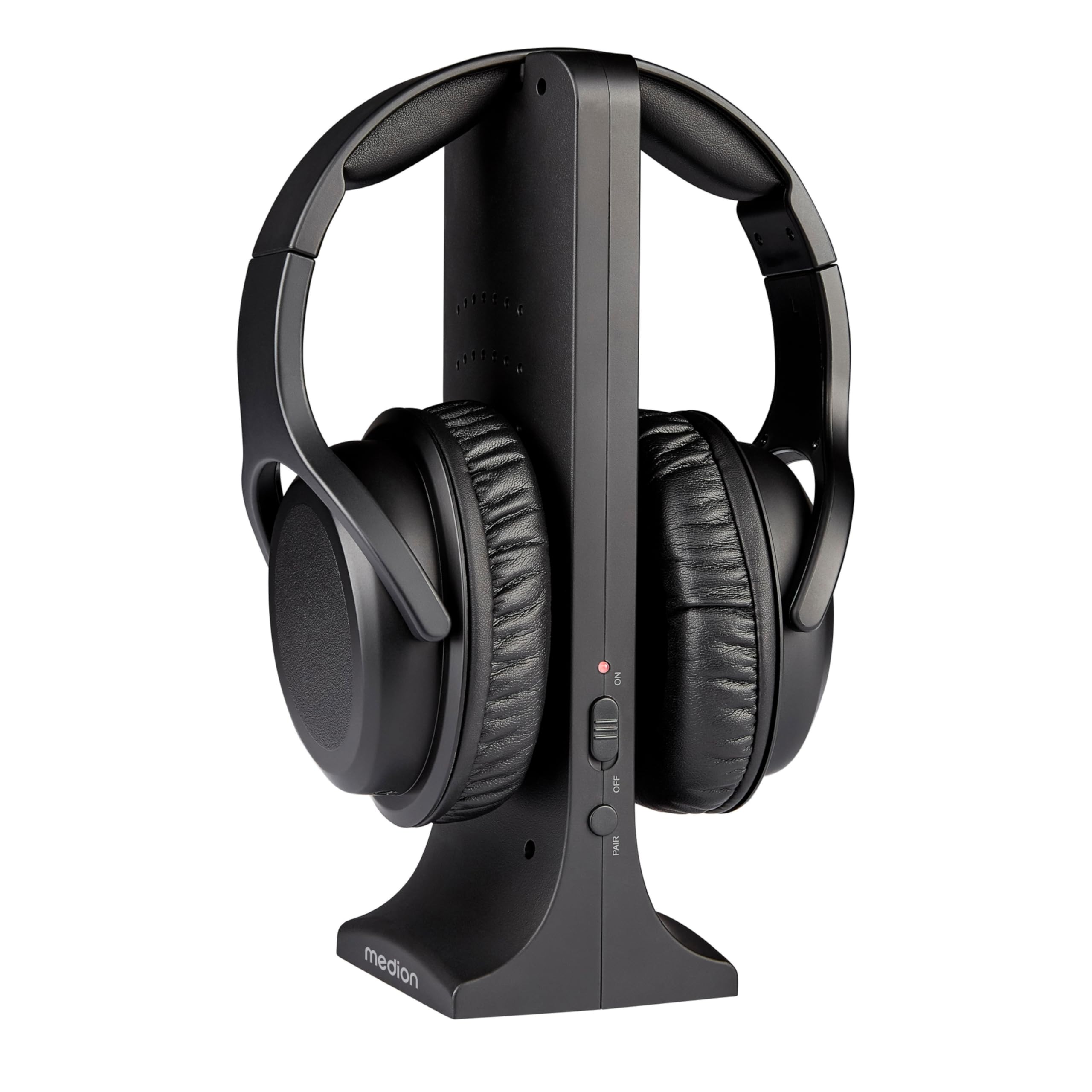 MEDION Cuffie wireless HS-1 (per TV, portata fino a 15 m, con base di ricarica, Over Ear, comfort elevato, USB-C, MD40006)