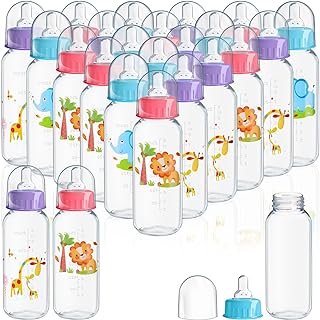 Norme 24 Pcs Plastic Baby Bottles Bulk for Baby Shower Game 9.5 oz for Party Favors Decorations Milk Bottles for Children ...