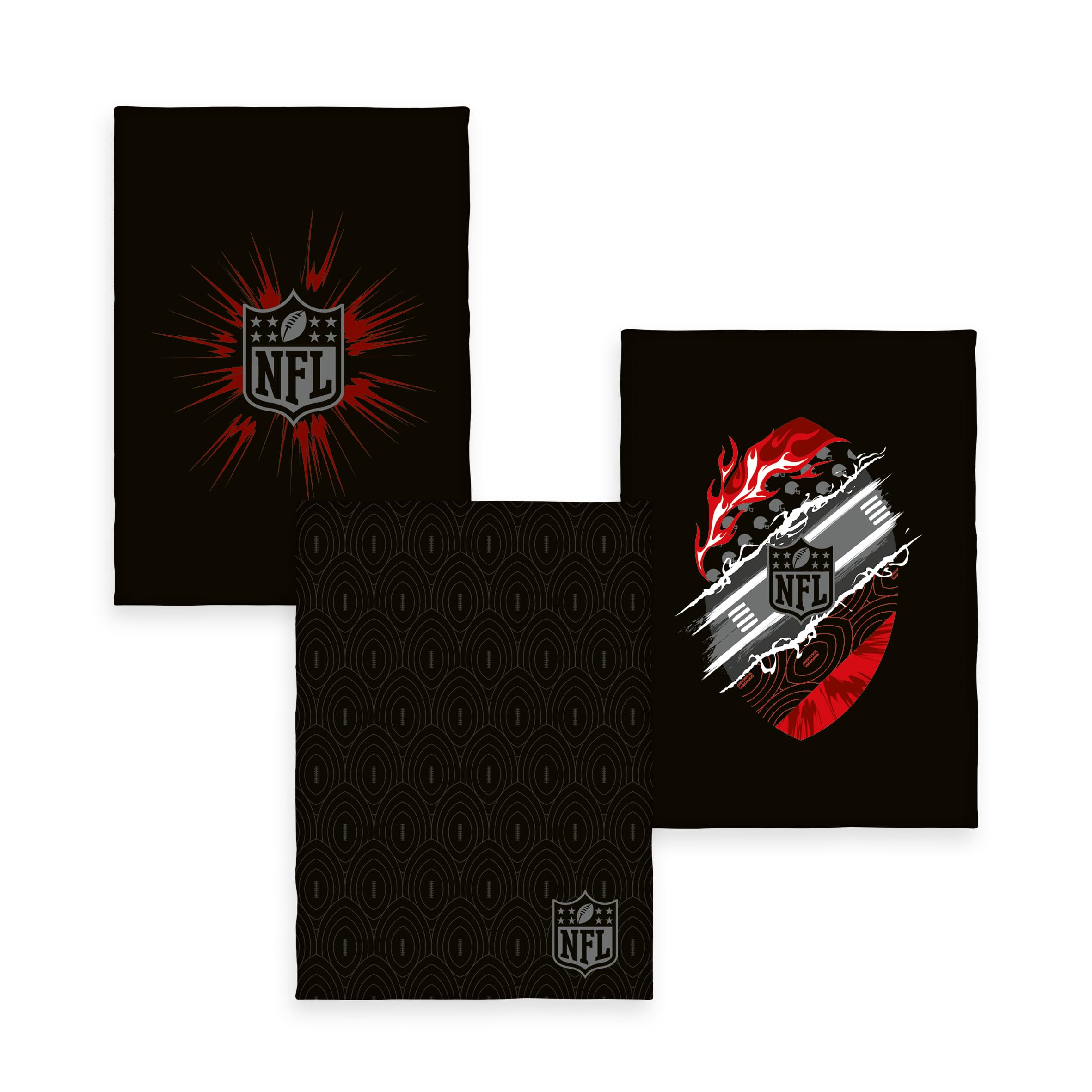 Herding Geschirrtuch 3er-Set NFL, ca. 50 x 70 cm, Football-Design, Geschirrtücher, 100% Baumwolle