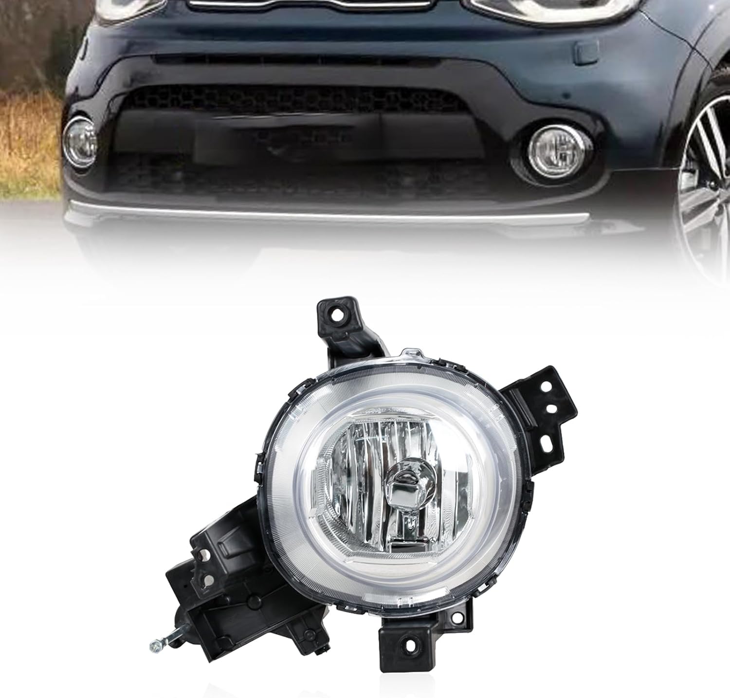 Front Bumper Fog Light For Kia Soul 2017 2018 2019 DRL Daytime Running Lamp 92201-B2500 92202-B2500 Left&Right