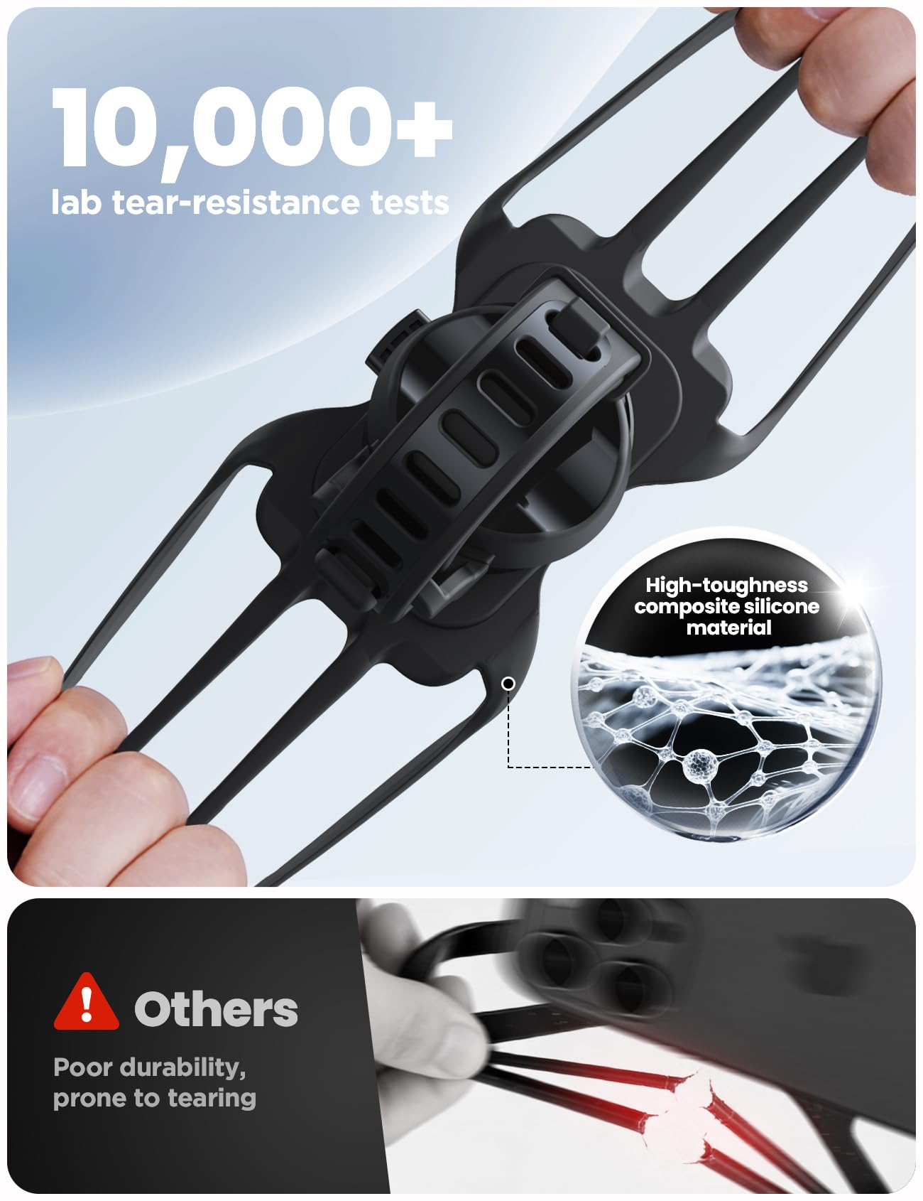 JOYROOM Uchwyt na telefon rowerowy [zdejmowany i silikonowy amortyzator] uchwyt na telefon do motocykla obrotowy o 360° uchwyt na kierownicę do roweru górskiego dla iPhone 17 16 15 Smartphone 4,7-7,0