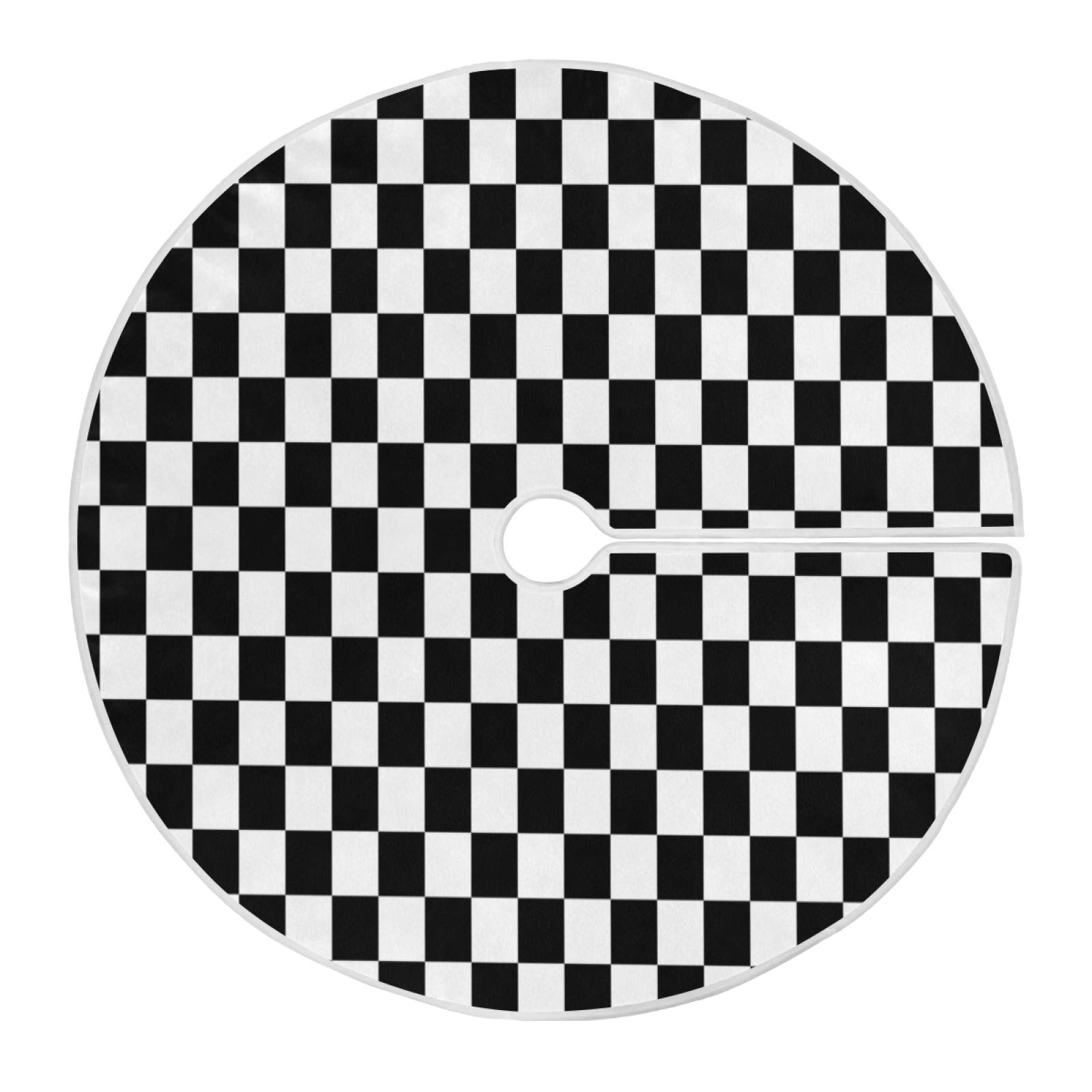 ATTX Racecar Christmas Tree Skirt Home Decoration Large Round Tree Skirt 35.4 Inches