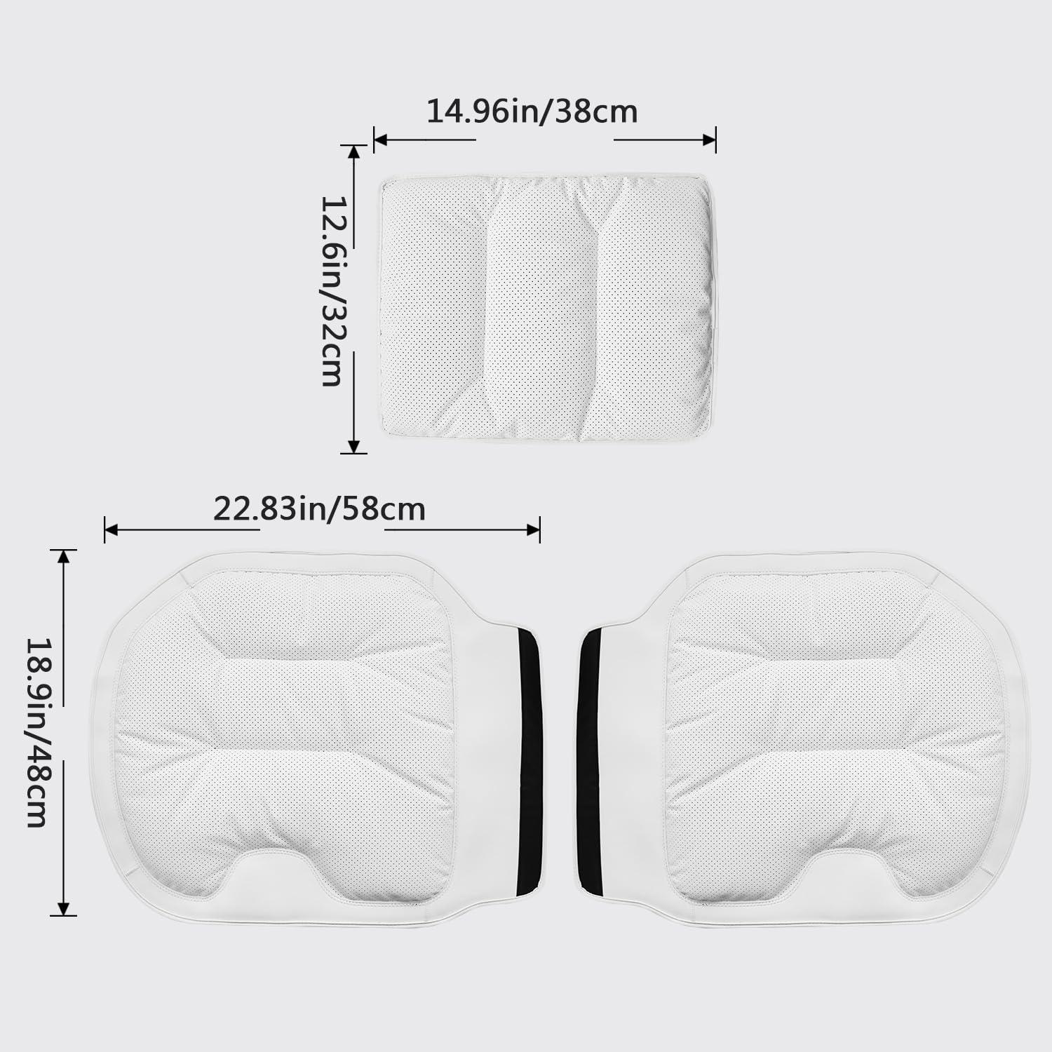 Ywooon Coussin De Siège Voiture En Cuir Nappa - Confort Ergonomique Supérieur, Noir, 1 Pièce