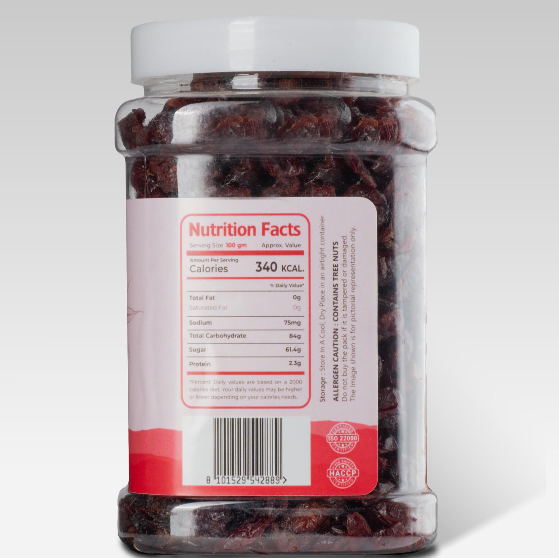 Pureserve Premium Dried Cranberries 500g – Naturally Sweet & Tangy | Antioxidant-Rich Superfood | No Added Preservatives | Ideal for Snacking, Baking & Smoothies - Image 2 thumbnail
