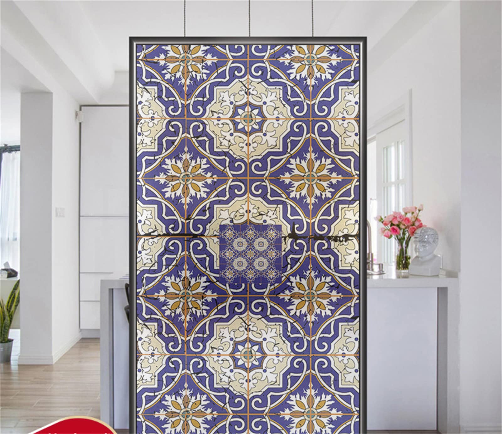 Pellicola per vetri oscurante,Pellicola privacy finestre,anti-peeping,Autoadesive,Anti-UV,motivo viola ,Ideale per Ufficio Camera da Letto Sala(90cmx200cm)