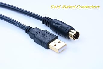 Isolated FX-USB-AW USB Programming Cable for Mitsubishi PLC FX3UC FX3G FX3U 3SA Series,10 FT