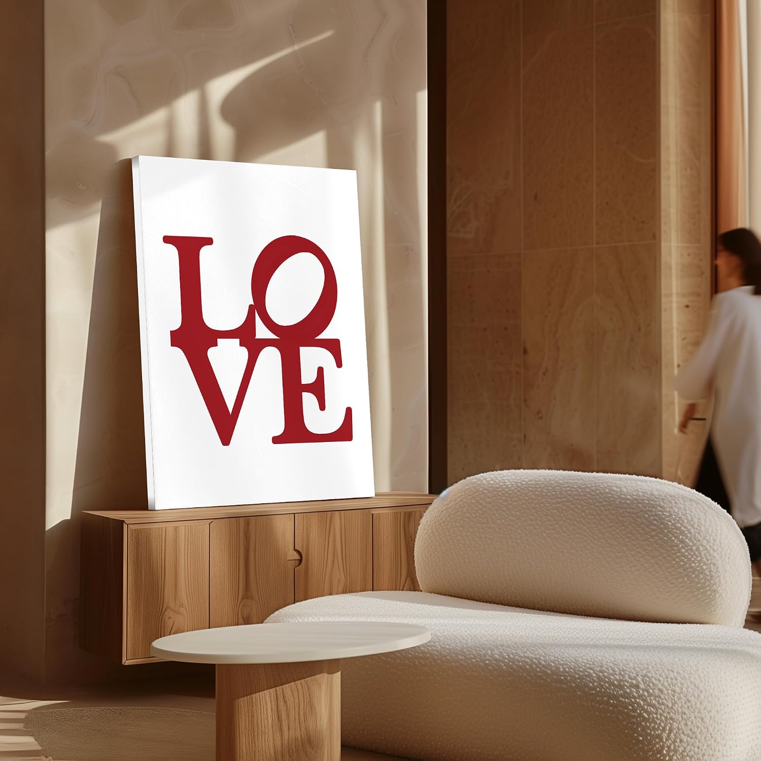 Poster Master Love Canvas - Typography Print - Pop Art - Minimal Art - Gift for Men, Women, Couples & Lovers - Romantic Decor for Bedroom, Living Room or Dorm - 8x10 STRETCHED Canvas
