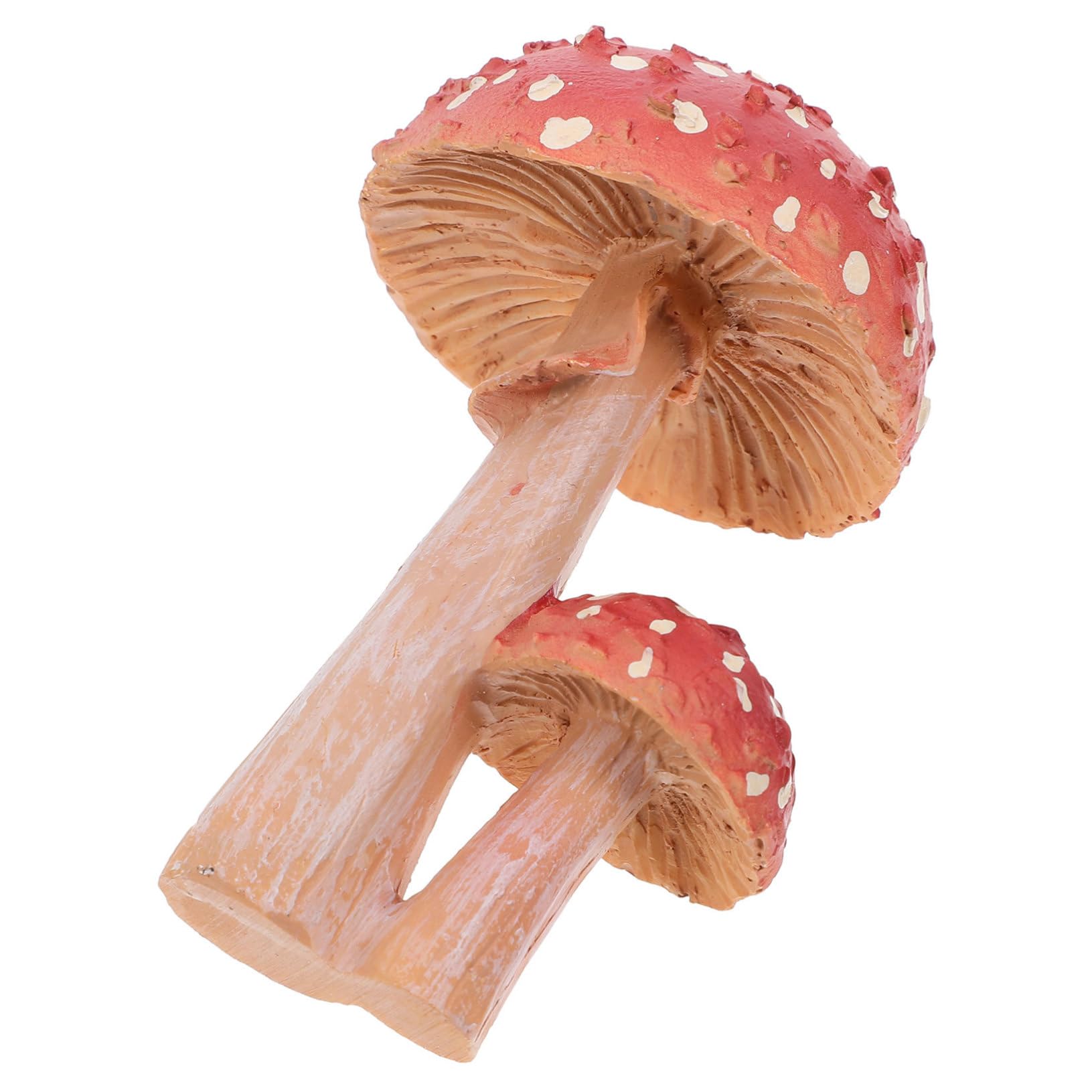 BESPORTBLE Lot De 4 Figurines De Bonsaï en Forme De Champignon Décoration De Jardin Mini-Champignons Piquets Extérieurs Pots De Fleurs Artificiels Sculptures Miniatures Décorations