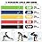 23 Pack Resistance Bands Set Workout Bands, 5 Stackable Exercise Bands 5 Loop Resistance Bands 2 Core Sliders, Door Anchor Handles Ankle Straps Carry Bag Instant Cooling Towel Wrist Wraps