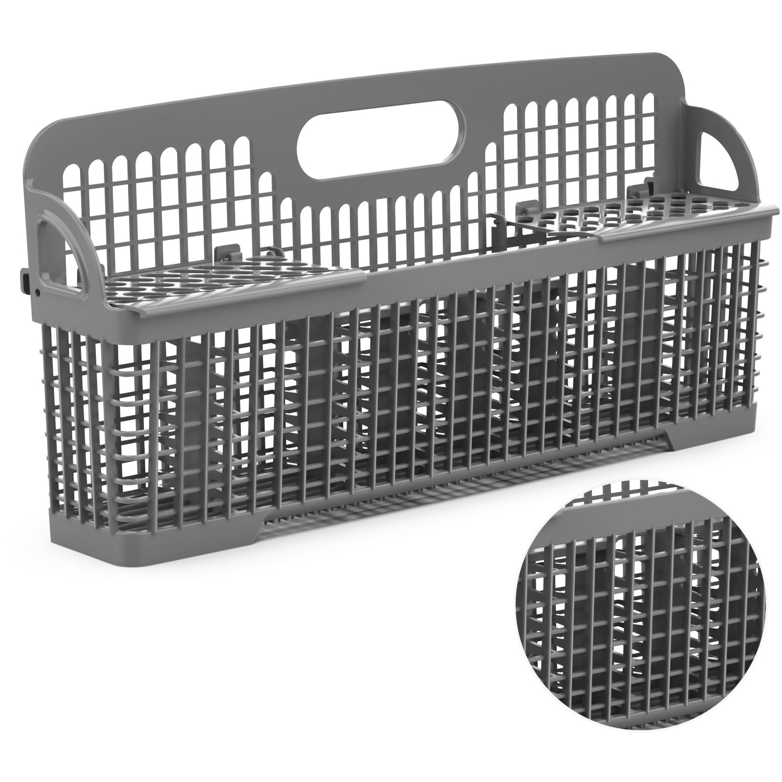 Upgrade W10190415 8531233 Universal Dishwasher Silverware Basket, Compatible with Kitchenaid Whirlpool Kenmore Dishwasher Utensil Basket Replacement KDFE104HPS0 KDTM354DSS4 WP8562043 Silverware Basket