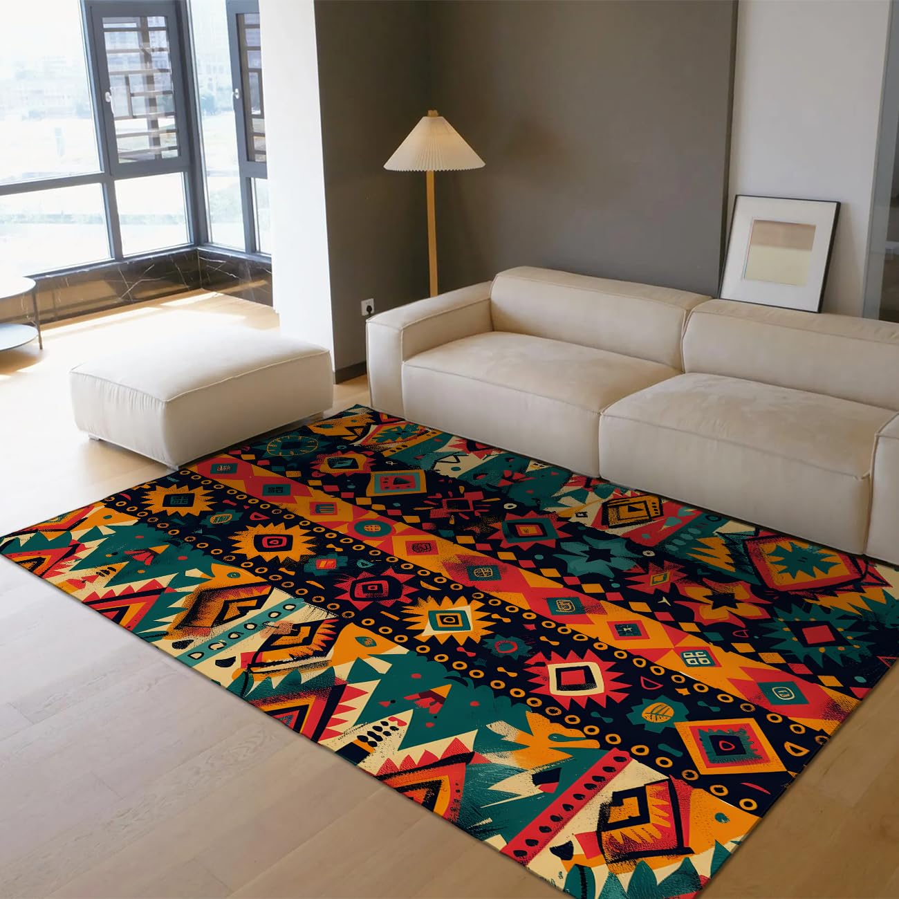 Tapis de Zone aztèque 60x120 Tapis de Nursery Lavable en Machine