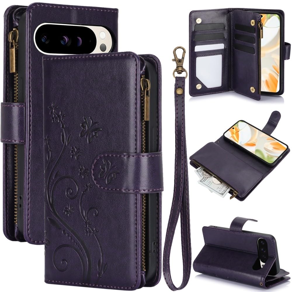 Housse Google Pixel 7A violette à motif papillon idéale pour vos sorties - 8