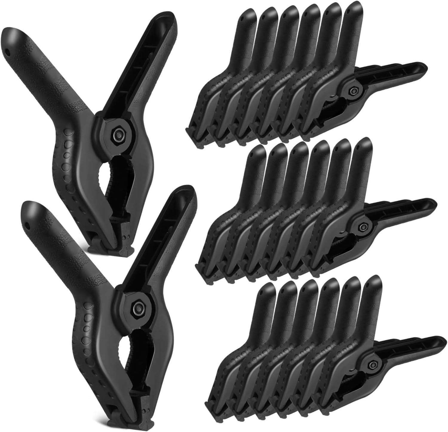 BESPORTBLE 24pcs Heavy Duty Spring Clamps for Backdrops Fabric Pool Covers Woodworking Non-slip Design Robust Construction Portable Versatile Clips for Multiple Projects