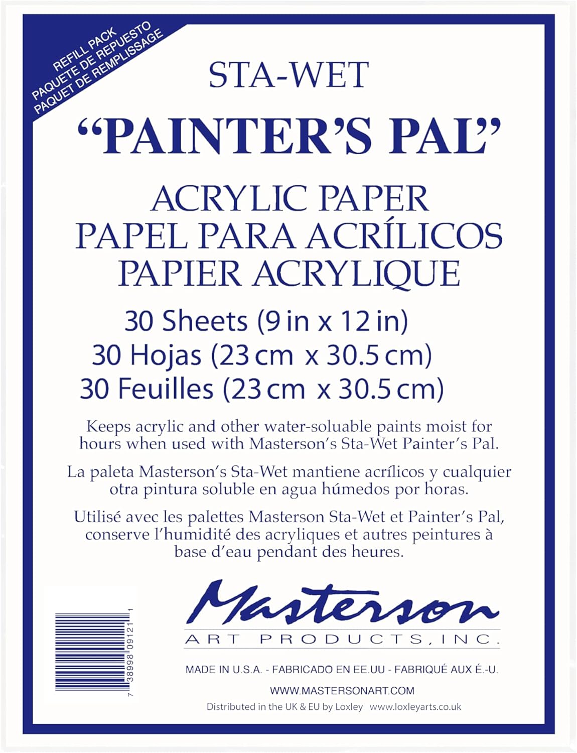 Masterson StaWet Painter’s Pal Palette Acrylic Paper