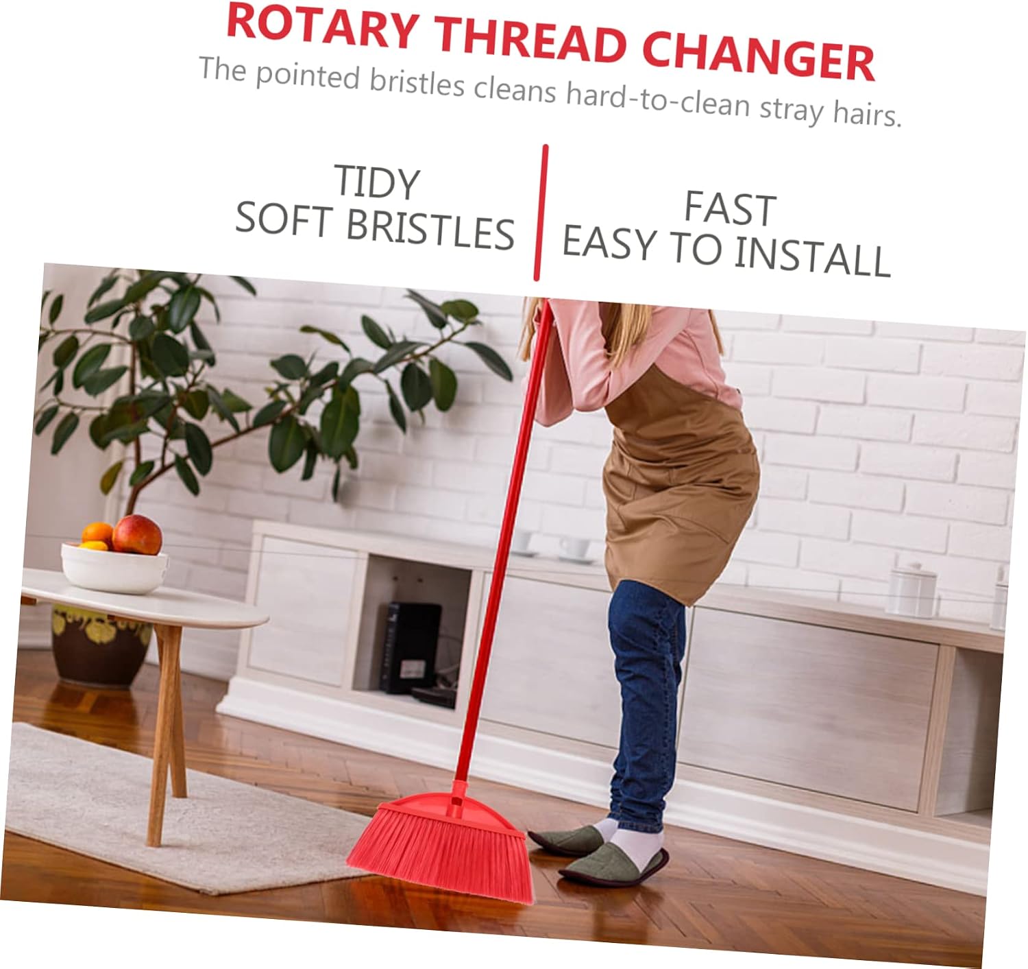 NOLITOY Household Broom Head Replacement Plastic Sweeper Accessory for Home Cleaning for Kitchen and Multi-Surface Use Easy to Clean and Maintain