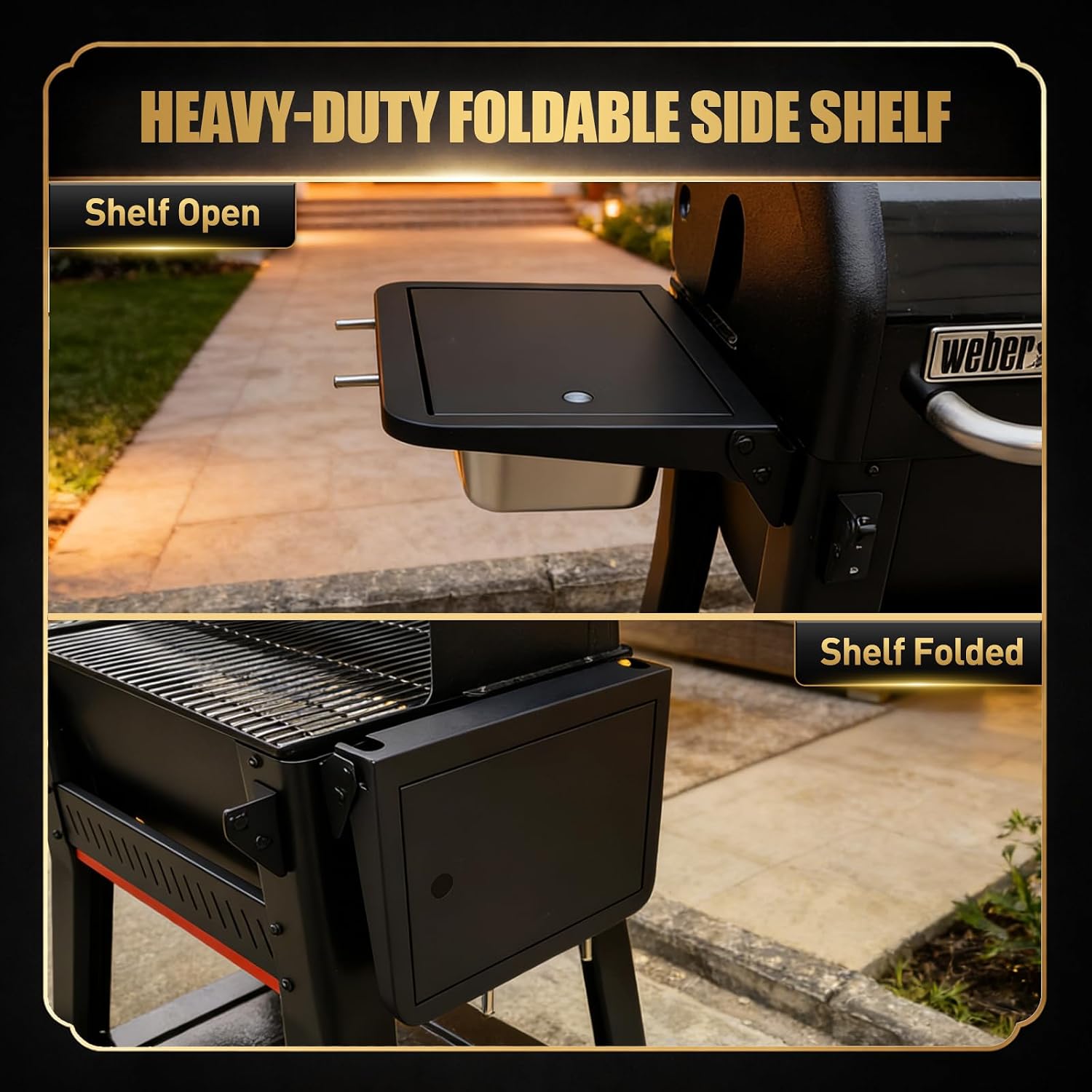 QuliMetal Grill Side Table for Weber Searwood 600/600XL/Smoque/Smoque XL image 4